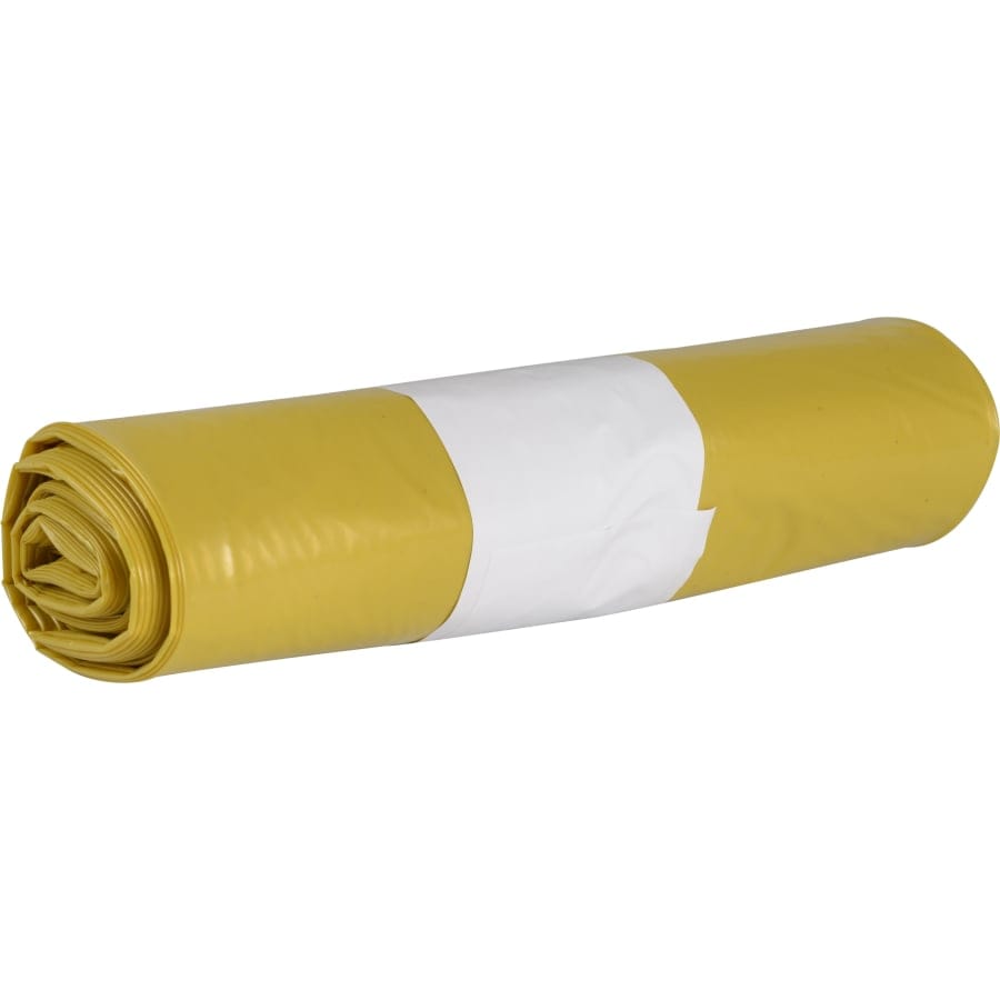 Abena Abfallsäcke Sækko Boy, LDPE Recycled, 60 Liter 1 Karton (15 Rollen × 10 Stück), Gelb