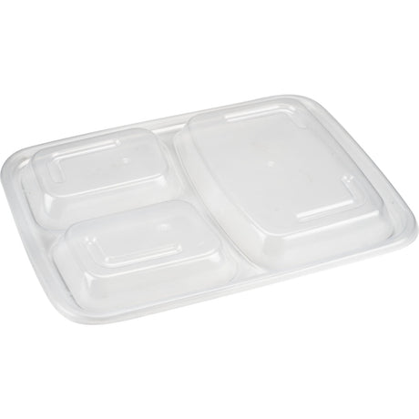 ABENA® Deckel für Take-away-Schale, PP, 3-geteilt, transparent 1 Karton (8 Packungen × 50 Stück)