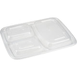 ABENA® Deckel für Take-away-Schale, PP, 3-geteilt, transparent 1 Packung (50 Stück)