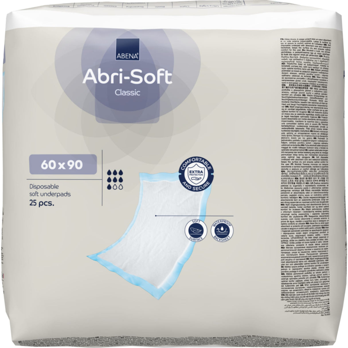ABENA® Einweg-Unterlage, Flocken Classic, 60 x 90 cm,  blau