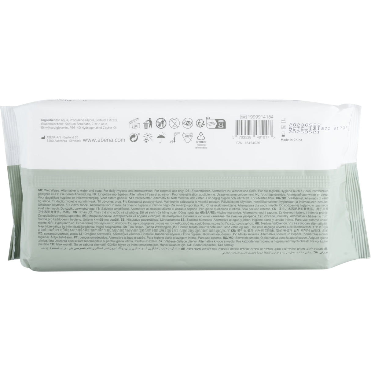 ABENA® Feuchtpflegetücher, Waschen ohne Wasser, 20 x 27 cm