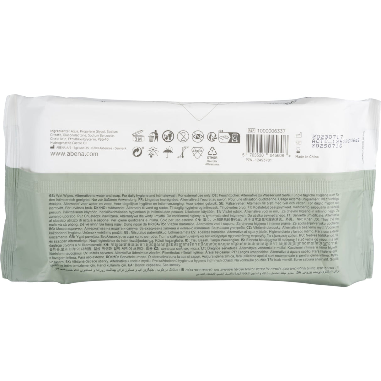 ABENA® Feuchttücher, Waschen ohne Wasser, 20 x 18 cm