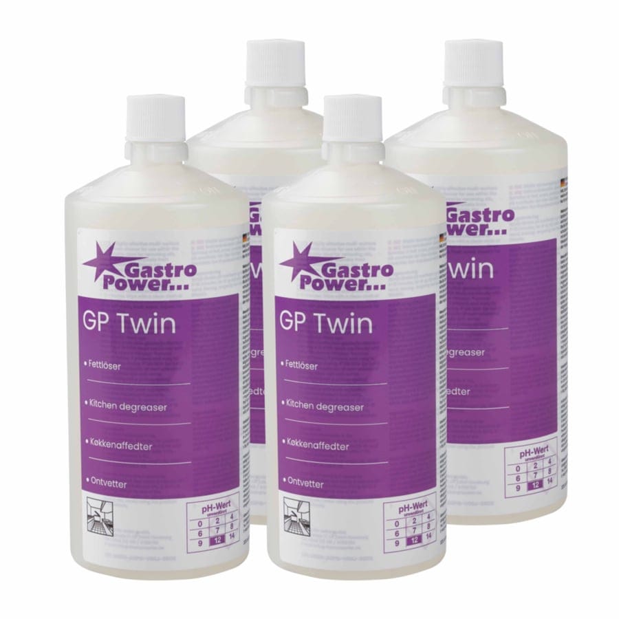 ABENA® GastroPower GP Twin Fettlöser, Schaumreiniger, effektiv 1 Karton (4 Flaschen × 325 ml)