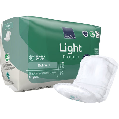 ABENA® Light Premium Inkontinenzeinlagen, Extra 3 1 Karton (20 Packungen × 10 Stück)