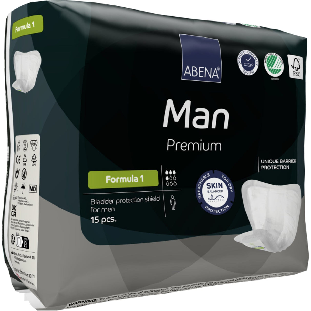 ABENA® Man Premium Formula 1 Inkontinenzeinlagen, grau