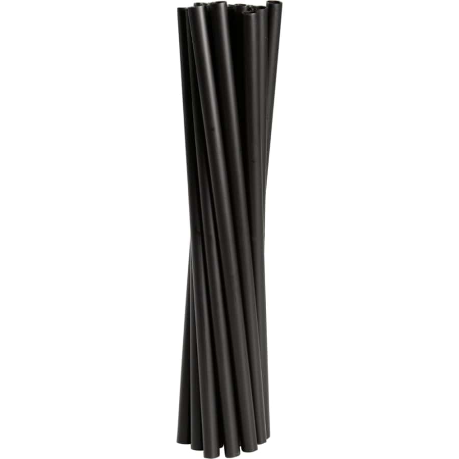 ABENA® Mehrweg Trinkhalme, 19 cm, Ø 6 mm, schwarz 1 Karton (10 Packungen × 250 Stück)