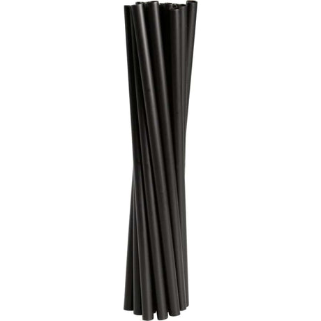 ABENA® Mehrweg Trinkhalme, 19 cm, Ø 6 mm, schwarz 1 Karton (10 Packungen × 250 Stück)