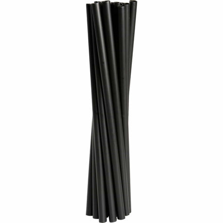 ABENA® Mehrweg Trinkhalme, 24 cm, Ø 8 mm, schwarz 1 Karton (10 Packungen × 250 Stück)