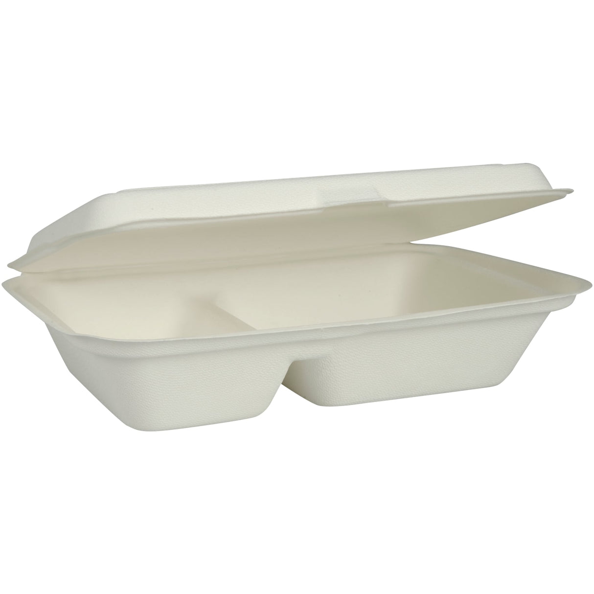 ABENA® Menübox, Bagasse, 2-geteilt, weiß, 25 x 16,2 x 6,3 cm