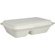 ABENA® Menübox, Bagasse, 2-geteilt, weiß, 25 x 16,2 x 6,3 cm