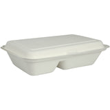 ABENA® Menübox, Bagasse, 2-geteilt, weiß, 25 x 16,2 x 6,3 cm