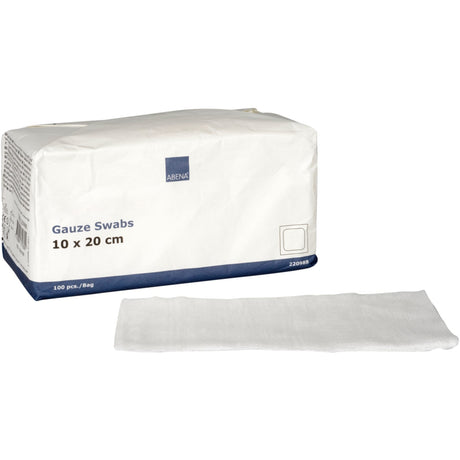 ABENA® Mullkompressen, 8-lagig, 17-fädig, unsteril, weiß 1 Karton (20 Packungen × 100 Stück)