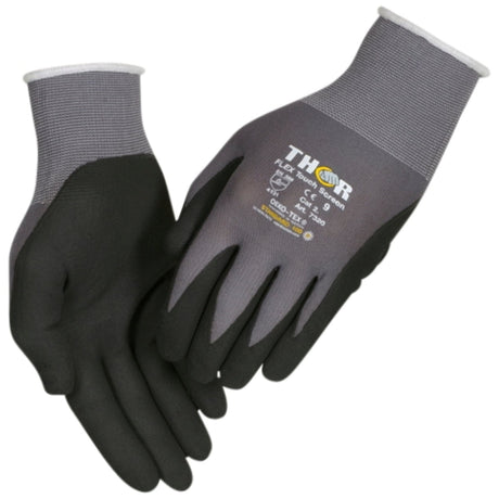 ABENA® Nitrilhandschuhe Thor Flex, halbgetaucht, schwarz 1 Karton, 144 Paar, 8