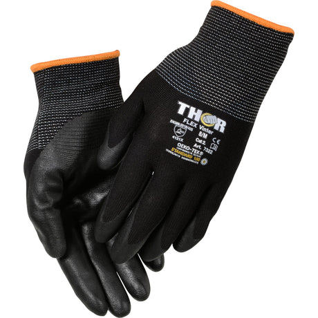 ABENA® Nitrilhandschuhe Thor Flex Vinter, gefüttert, schwarz 1 Karton, 144 Paar, 8