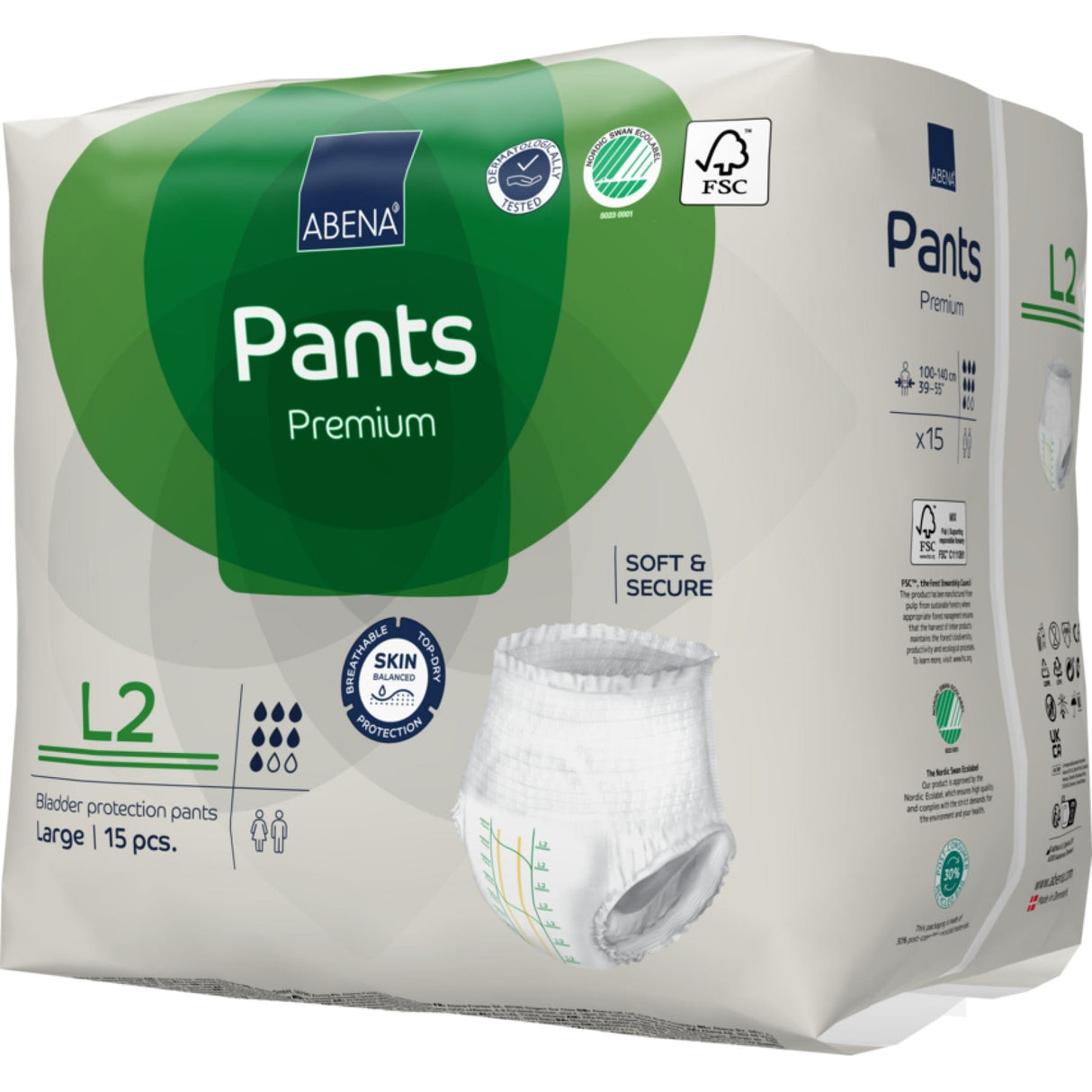 ABENA® Pants L2, Premium 1 Karton (6 Packungen × 15 Stück)