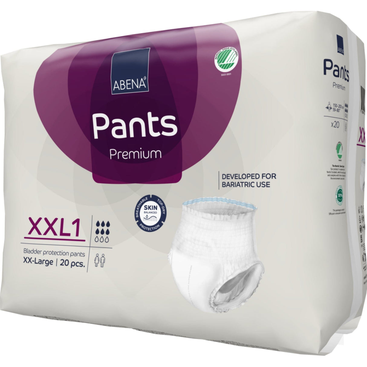 ABENA® Pants XXL1, Premium 1 Karton (4 Packungen × 20 Stück)