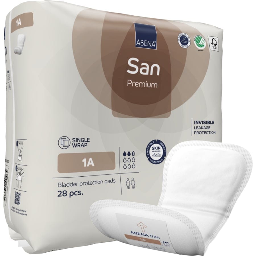 ABENA® San Premium Inkontinenzeinlagen, Größe 1A Größe 1a, 1 Packung (28 Stück)