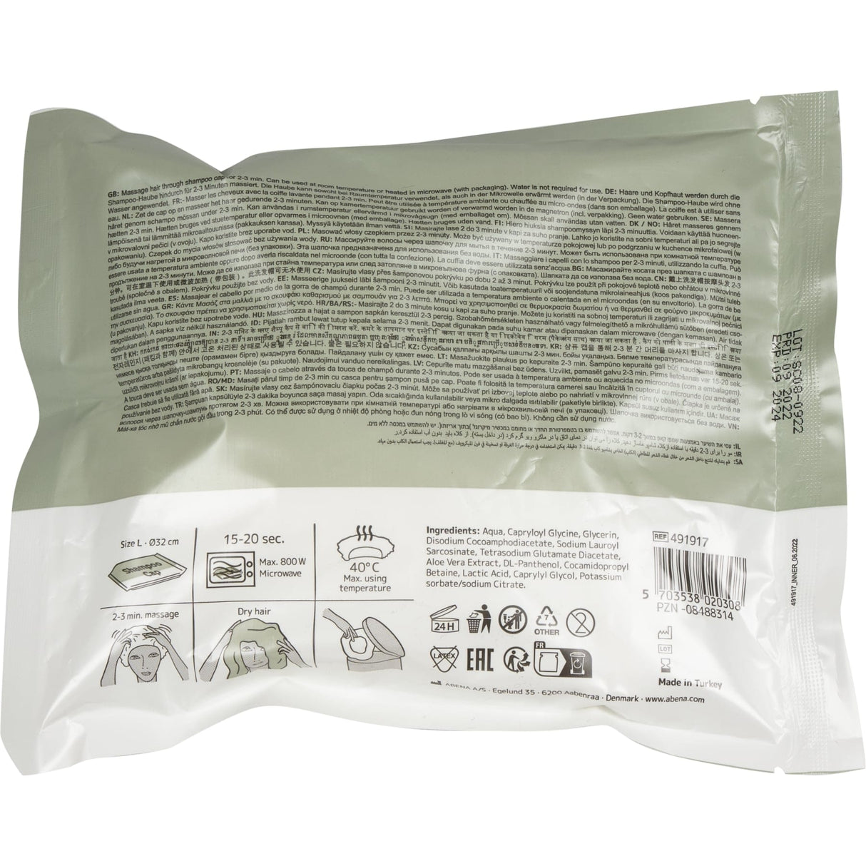 ABENA® Shampoo-Haube, WASCHEN ohne WASSER, Ø 32 cm, weiß