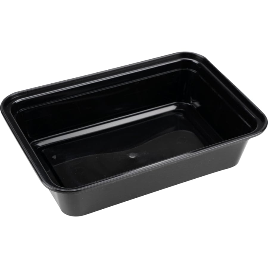 ABENA® Take-away-Schale, PP, ungeteilt, 350 ml, schwarz 1 Karton (8 Packungen × 50 Stück)