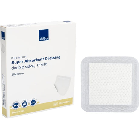 ABENA® Wundauflage, doppelseitig, steril, weiß 1 Karton (76 Packungen × 10 Stück)