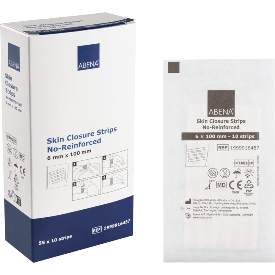 ABENA® Wundnahtstreifen, mit 2x5 Streifen, steril, natur 1 Packung (55 Stück)