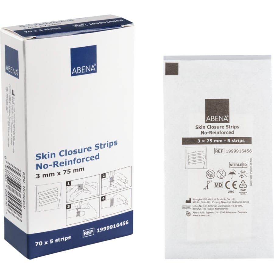 ABENA® Wundnahtstreifen, mit 5 Streifen, steril, braun 1 Packung (70 Stück)