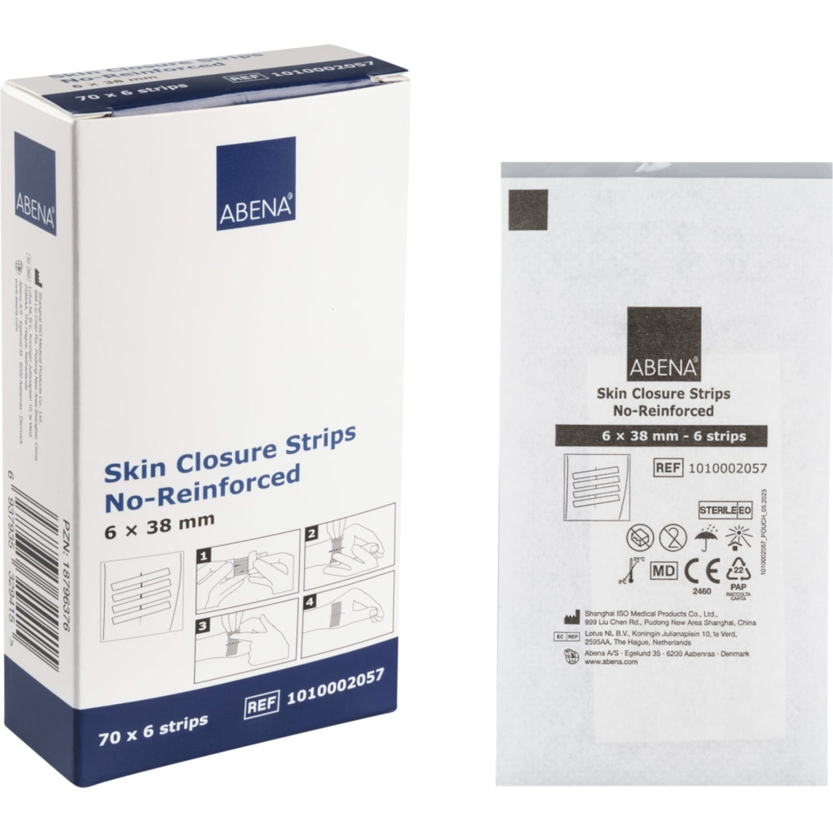 ABENA® Wundnahtstreifen, mit 6 Streifen, steril, braun 1 Packung (70 Stück)