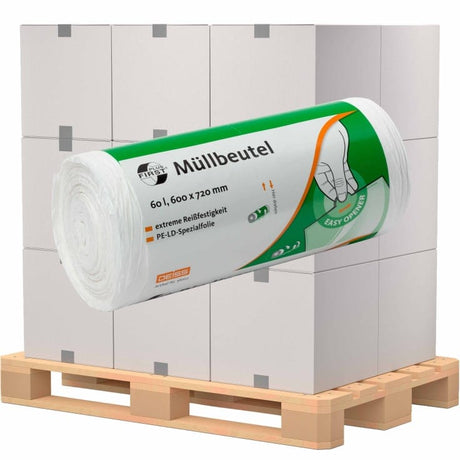DEISS FIRST PLUS Abfallbeutel 60 Liter, weiss 000 Stück