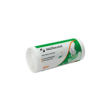 DEISS FIRST PLUS Abfallbeutel 60 Liter, weiss 1 Rolle = 50 Beutel