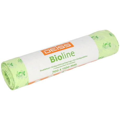 DEISS BIOLINE Bioabfallsäcke 120 Liter ecovio® Biokunststoff 1 Rolle = 10 Saecke