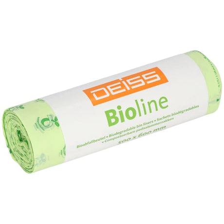 DEISS BIOLINE Bioabfallsäcke 30 Liter ecovio® Biokunststoff 1 Rolle = 20 Beutel