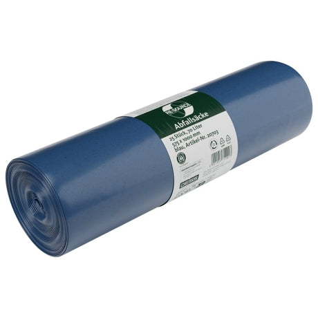 DEISS LDPE -  Abfallsack 70 Liter blau, Typ 60 1 Karton = 10 Rollen á 25 Stück á 250 Stück