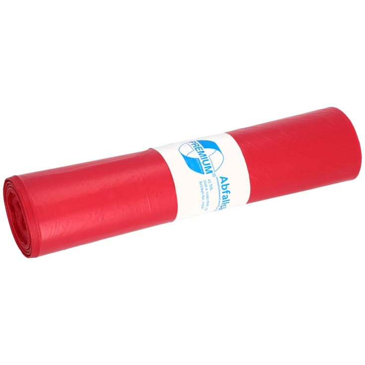 DEISS PREMIUM Abfallsack 120 Liter rot, ca. 1310 g/ Rolle, T60 1 Rolle = 25 Saecke