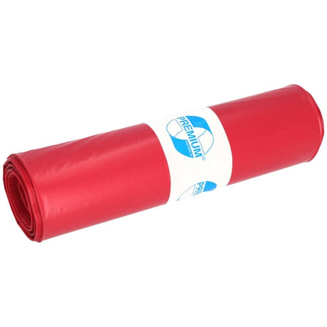DEISS PREMIUM Abfallsack 120 Liter rot, ca. 2120 g/ Rolle, T100 1 Karton = 10 Rollen á 250 Saecke