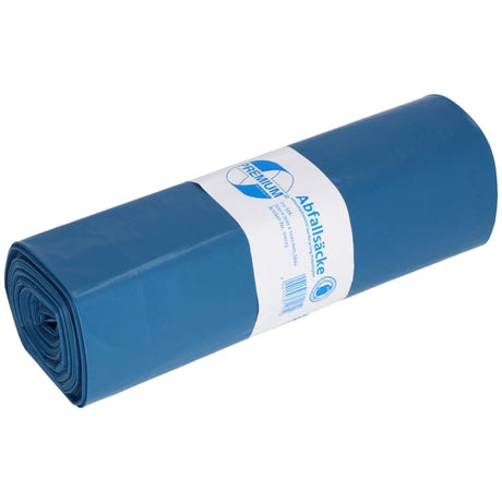 DEISS PREMIUM Abfallsack 140 Liter blau mit Seitenfalte, Typ 100 1 Karton = 10 Rollen á 200 Saecke