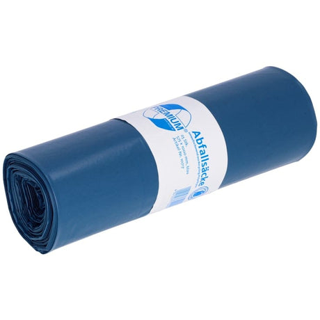 DEISS PREMIUM Abfallsack 70 Liter blau, ca. 1590 g/Rolle, Typ 100 1 Rolle = 25 Saecke