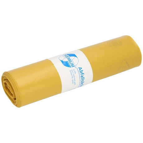DEISS PREMIUM Abfallsack 70 Liter gelb, ca. 1060 g/Rolle, T60 1 Karton = 10 Rollen á 250 Saecke