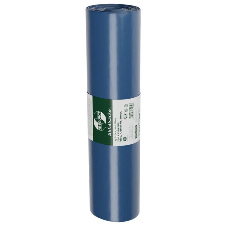 DEISS LDPE Abfallsäcke 120 Liter blau 1133 g/Rolle, Typ 60