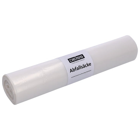 DEISS LDPE Abfallsäcke 70 Liter transparent, Typ 60 1 Rolle = 25 Stück