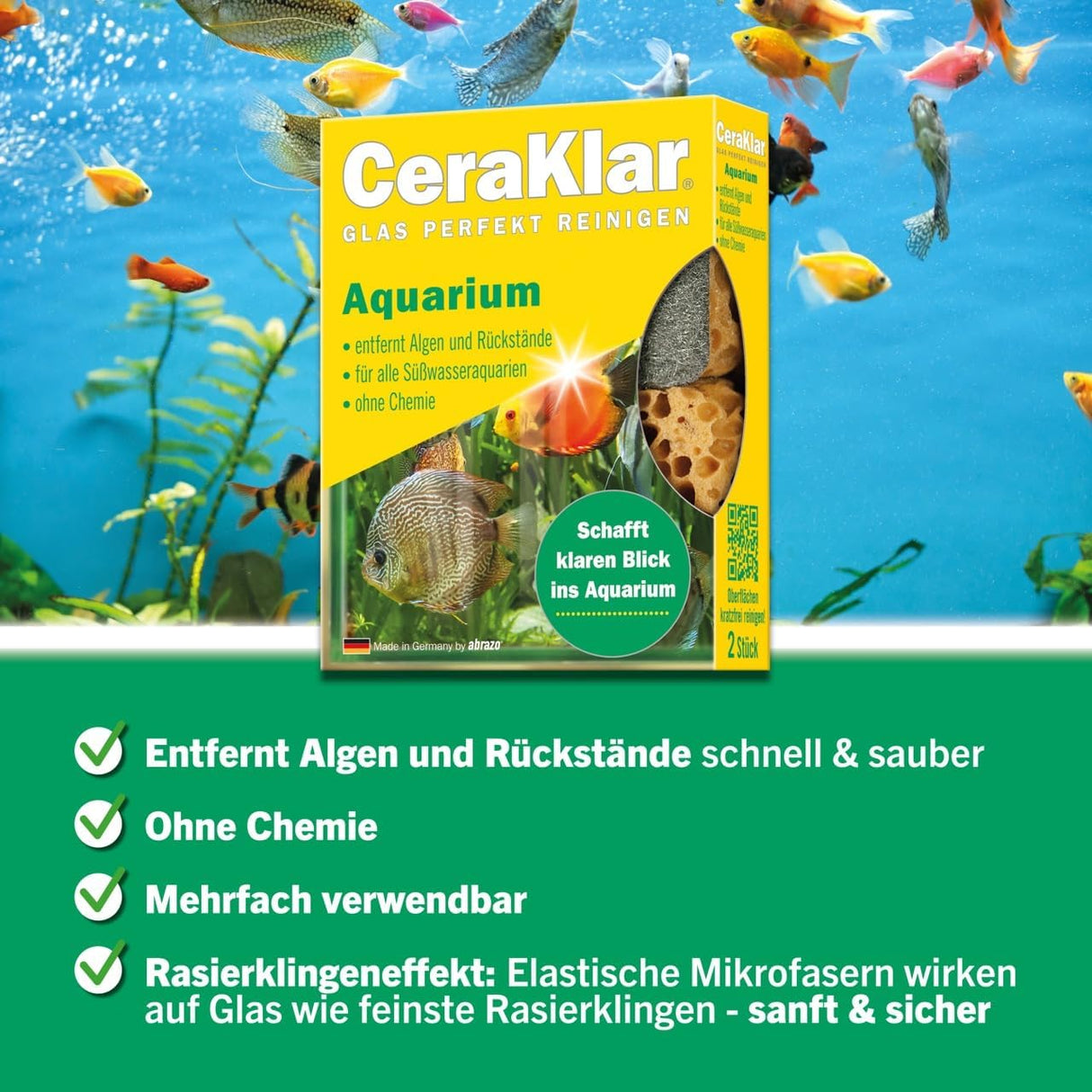 abrazo CeraKlar Aquarium Schwamm