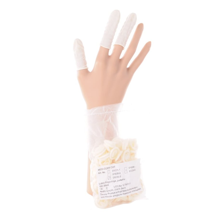 AMPri Latex Fingerlinge puderfrei gerollt