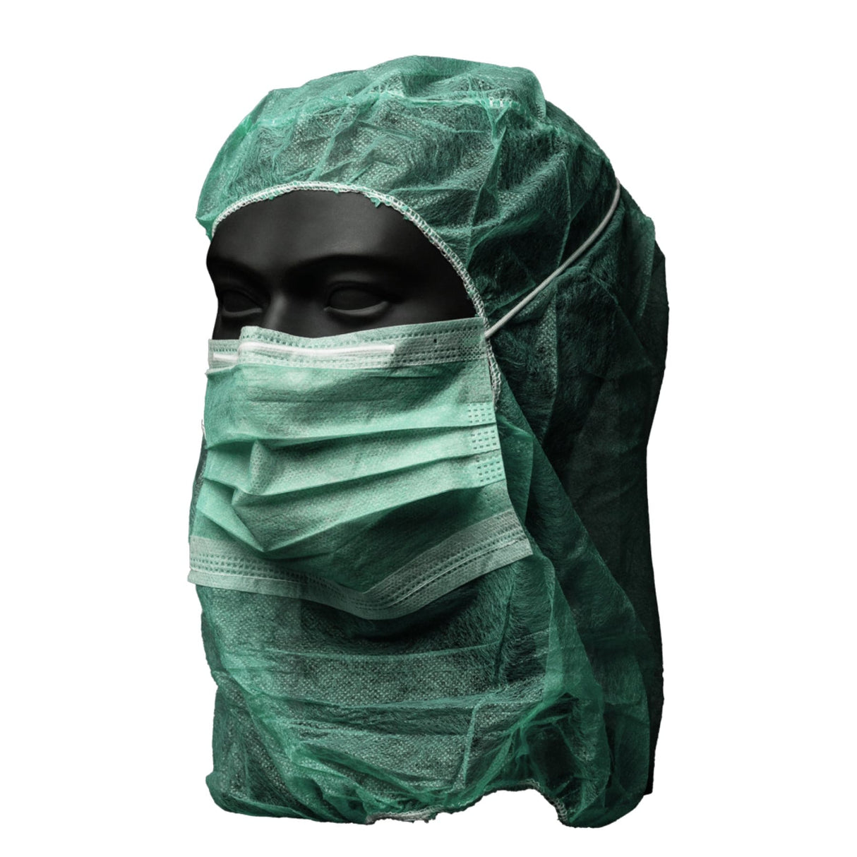 AMPri MED-COMFORT Astrohaube Mundschutz PP 2-lagig 1 Karton = 10 Packungen à 100 Stück, Farbe: grün