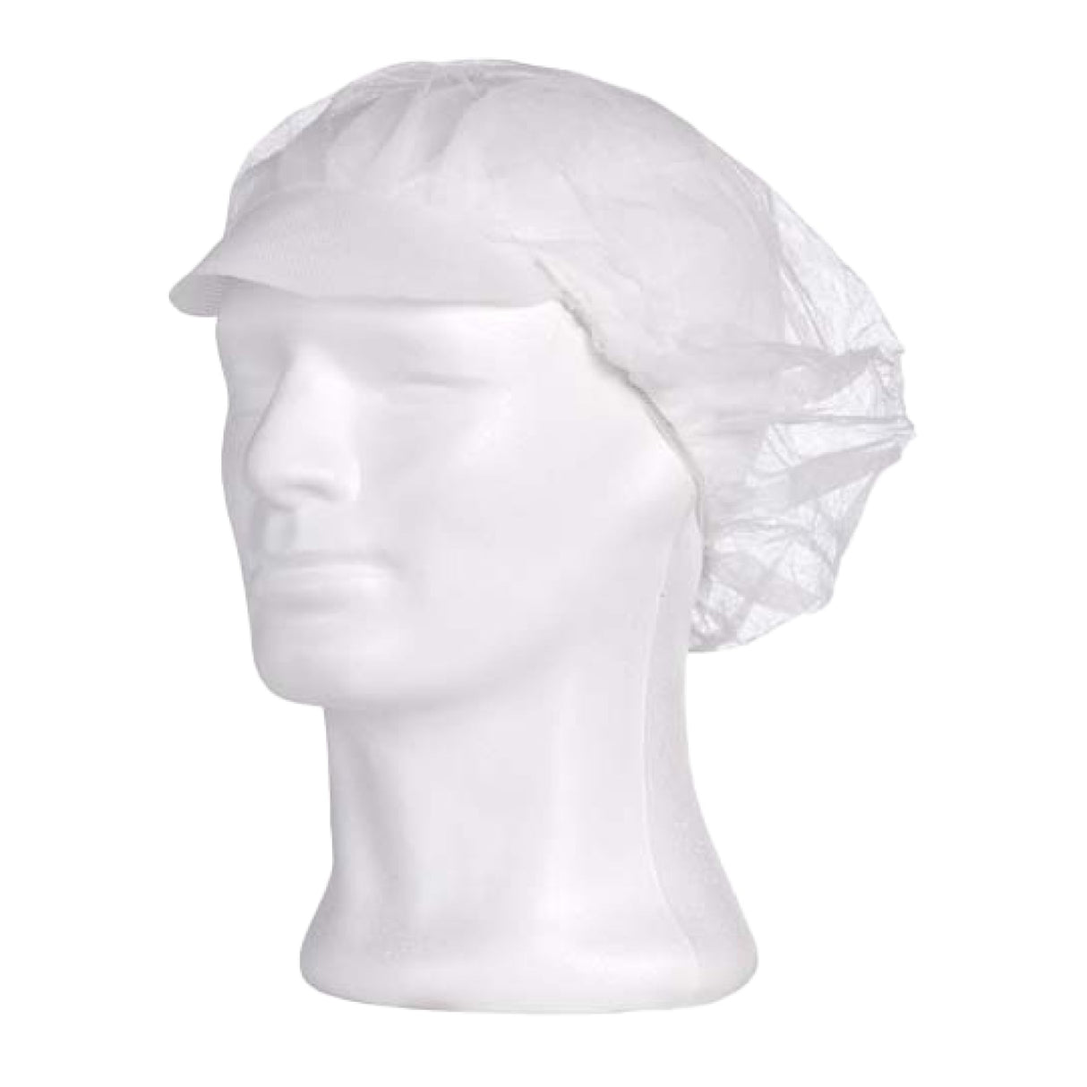 AMPri MED-COMFORT Baretthauben mit Schirm Polypropylen Einmalgebrauch Hygiene 1 Karton = 10 Packungen à 100 Stück, Farbe: Weiß