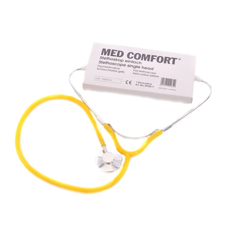 AMPri MED-COMFORT Flachstethoskop rund Diagnostik 1 Karton = 100 Stück, Schlauchfarbe: gelb