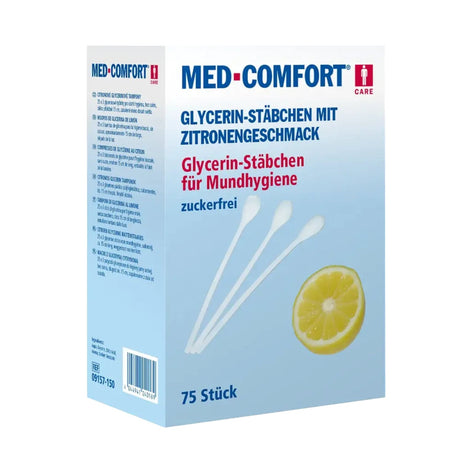 AMPri MED-COMFORT Wattestäbchen Lemon Geschmack Mundhygiene 1 karton 20 packungen 25 sets je 3 stueck