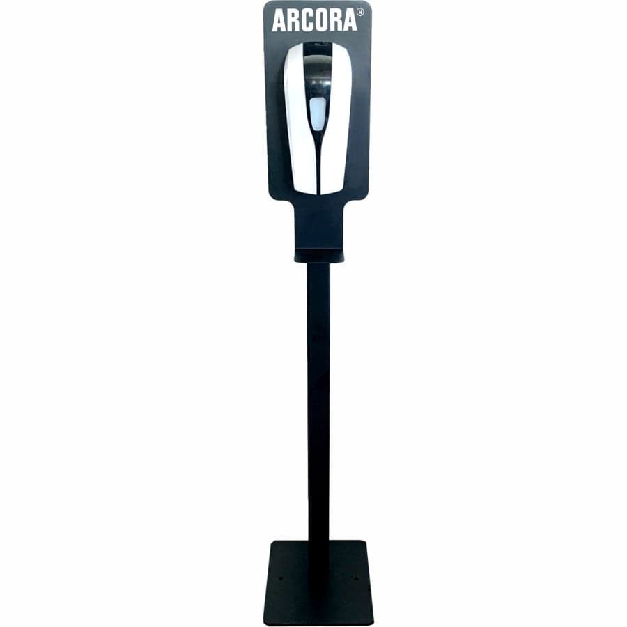 Arcora Aufsteller aus Metall mit Desinfektionsspender