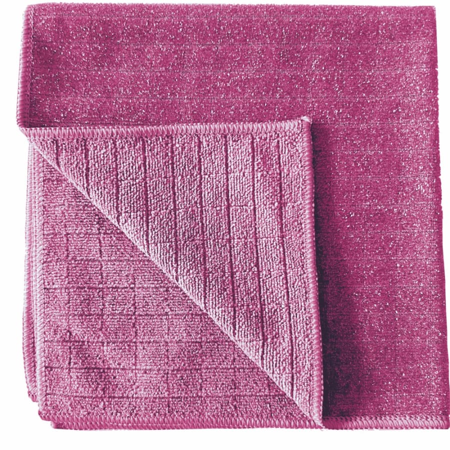 Arcora SCRUB & CLEAN 2in1 Microfasertuch, streifenfreie Reinigung 1 Karton = 150 Tücher, rosa