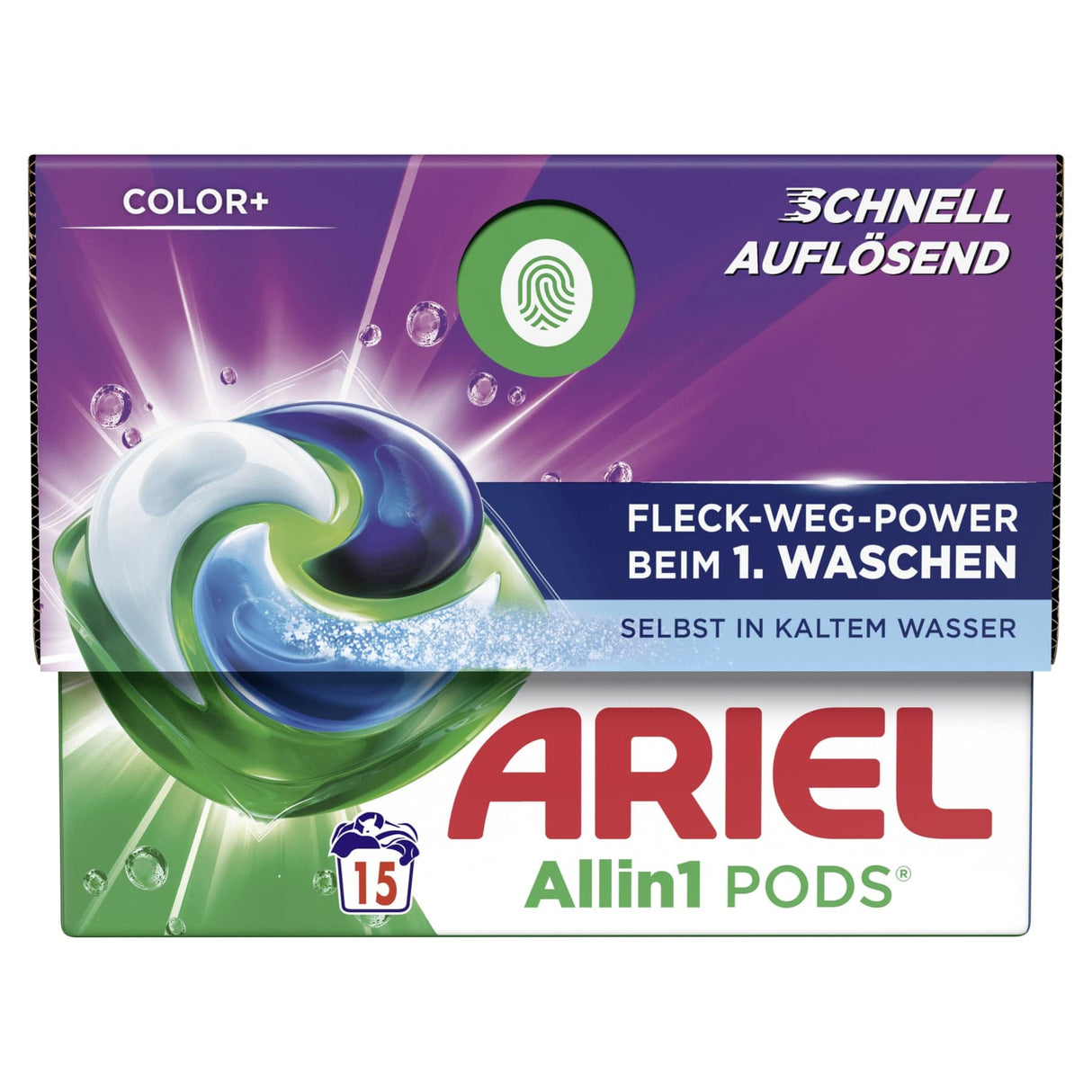 Ariel All in 1 PODS Color+ Colorwaschmittel 1 Karton (15 Pods)
