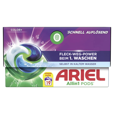 Ariel All in 1 PODS Color+ Colorwaschmittel 1 Karton (19 Pods)