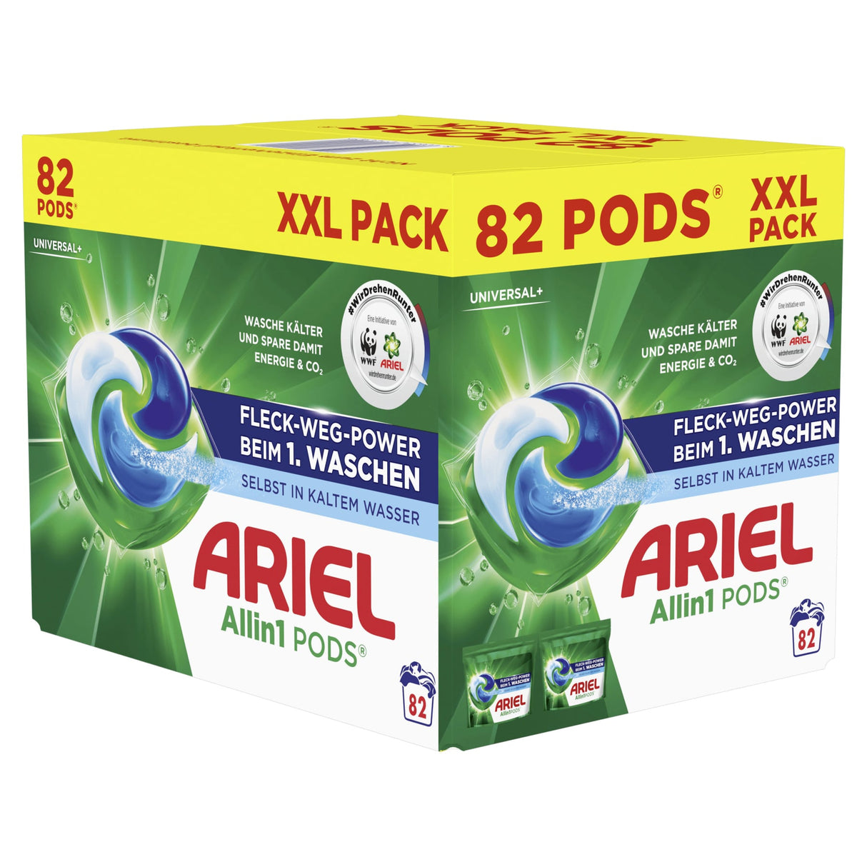 Ariel All in 1 PODS Universal+ Universalwaschmittel 1 Karton (2 Packungen × 41 Pods)
